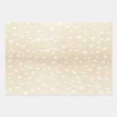 Elegante leichte Taupe Gepunktete Blumenblätter Geschenkpapier Set (Vorderseite 2)