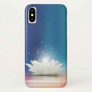 Elegante leichte weißer Lotos-/Lilien-Blume Case-Mate iPhone Hülle