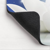 Elegante leichte weißer Lotos-/Lilien-Blume Mousepad (Ecke)