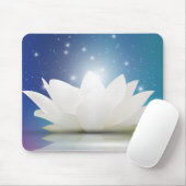 Elegante leichte weißer Lotos-/Lilien-Blume Mousepad (Mit Mouse)
