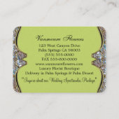 Elegante Leidenschafts-Blumen-beruflicher Florist Visitenkarte (Rückseite)