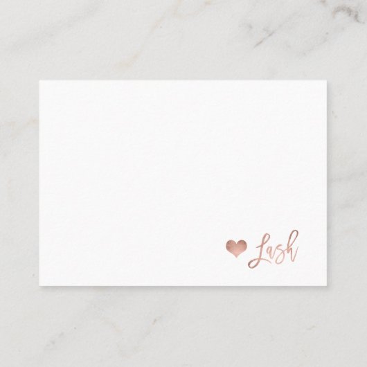 Elegante Leinen nach der Pflege Rose Gold einfach Visitenkarte (Rückseite)