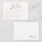 Elegante Leinen nach der Pflege Rose Gold einfach  Visitenkarte (Vorne/Hinten)