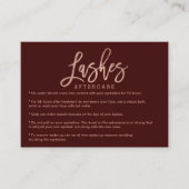 Elegante Leinen nach der Pflege Rose Goldburgund Visitenkarte (Vorderseite)