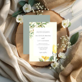 Elegante Lemengarten-Hochzeit Einladung