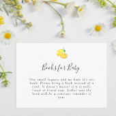Elegante Lemon Baby Shower Book Request Card Begleitkarte