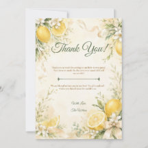 Elegante Lemon Botanical Babyparty