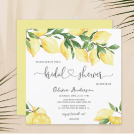 Elegante Lemon Bridal Dusche Einladung