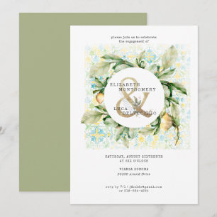 Elegante Lemon Grove Wedding Engagement Party Einladung