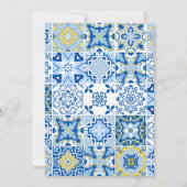 Elegante Lemon Mediterrane Babydusche Einladung (Rückseite)