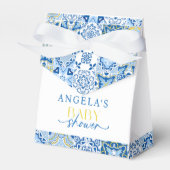 Elegante Lemon Mediterrane Babydusche Geschenkschachtel (Vorderseite)