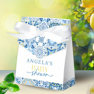 Elegante Lemon Mediterrane Babydusche Geschenkschachtel