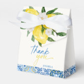 Elegante Lemon Mediterranean Baby Shower Favor Box Geschenkschachtel (Vorderseite)