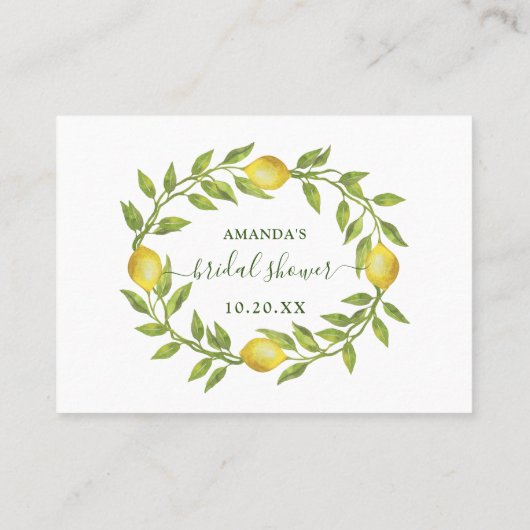 Elegante Lemon rät wie viele Game Card Visitenkarte (Rückseite)