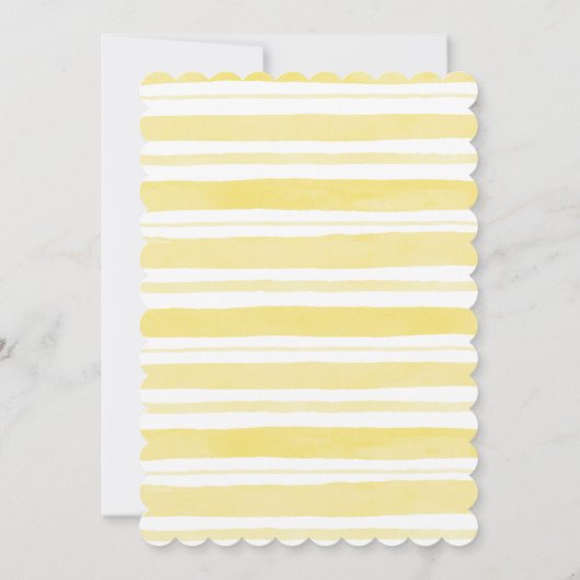 Elegante Lemon Summer Bridal Dusche Einladung (Rückseite)