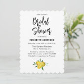 Elegante Lemon Summer Bridal Dusche Einladung (Stehend Vorderseite)
