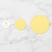 Elegante Lemon Theme Baby Dusche Minimal Modernste Konfetti (Rückseiten)