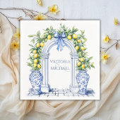 Elegante Lemon Topiary Arch Wedding Serviette