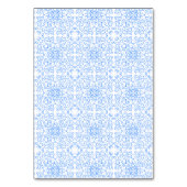 Elegante Lemon und Blue Tiles Mediterrane Hochzeit Tischnummer (Rückseite)