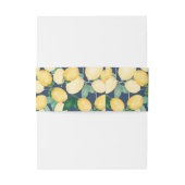 Elegante Lemons auf der Marine Einladungsbanderole (Rückseitenbeispiel)
