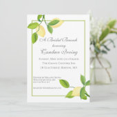 Elegante Lemons Brautparty Brunch Einladung (Stehend Vorderseite)