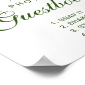 Elegante Lemons Unterschreiben Sie unser FOTO Gäst Poster (Ecke)