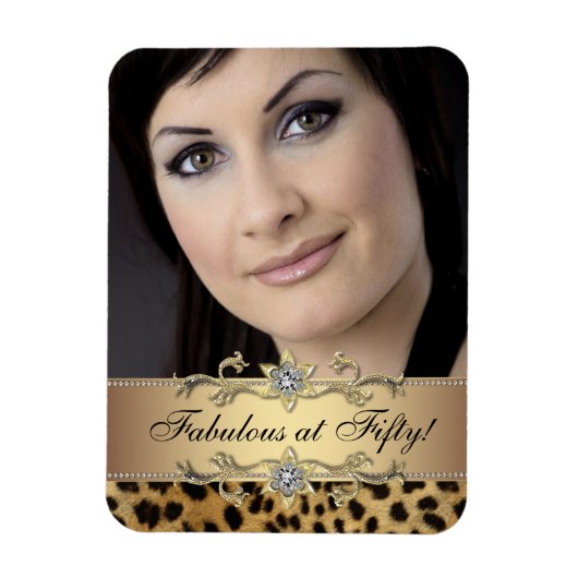 Elegante Leopard-Foto-Magnete Magnet (Vertikal)
