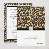 Elegante Leopard Hochzeit Einladung (Vorne/Hinten)