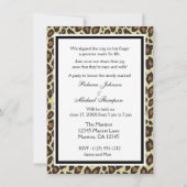 Elegante Leopard Hochzeit Einladung (Rückseite)