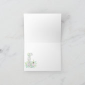 Elegante Leopard Note Card Rosa und Gold Karte (Innenseite)