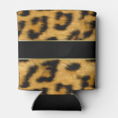 Elegante Leopard Print Monogram Script - Can Coole Dosenkühler (Rückseite)