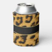 Elegante Leopard Print Monogram Script - Can Coole Dosenkühler (Kanne Rückseite)