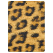 Elegante Leopard Print Monogram Script - Zwischena Klemmbrett (Rückseite)