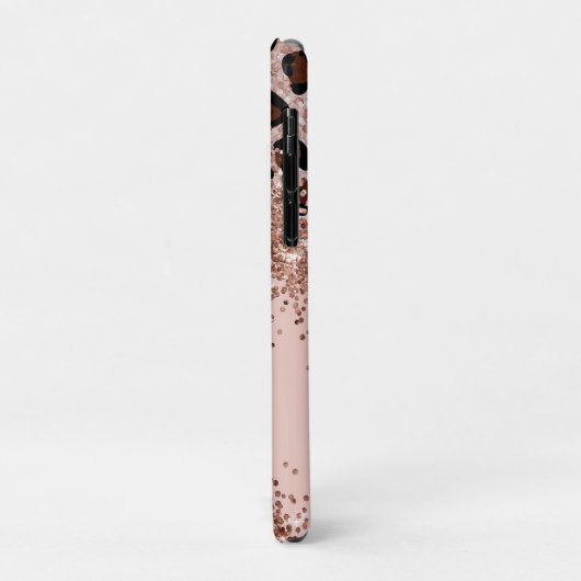 Elegante Leopard Print und Funkelnd Case-Mate iPhone Hülle (Hinten/Links)