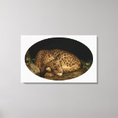 Elegante Leopard Vintage Klassik Leinwanddruck (Vorderseite)