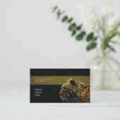 Elegante Leopard-Visitenkarte Visitenkarte (Stehend Vorderseite)