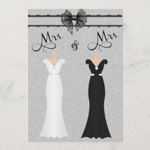 Elegante lesbische Bräute des Homosexuell-zwei, Einladung