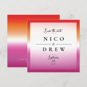 Elegante Lesbische Hochzeit Save The Date (Vorne/Hinten)