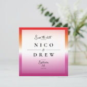 Elegante Lesbische Hochzeit Save The Date (Stehend Vorderseite)