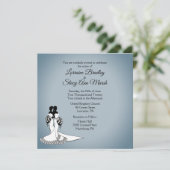 Elegante Lesbische Hochzeitseinladung Einladung (Stehend Vorderseite)