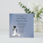 Elegante Lesbische Hochzeitseinladung Einladung (Stehend Vorderseite)