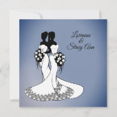 Elegante Lesbische Hochzeitseinladung Einladung (Rückseite)