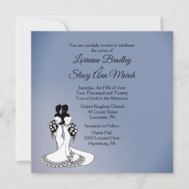 Elegante Lesbische Hochzeitseinladung Einladung