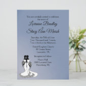 Elegante Lesbische Hochzeitseinladung Einladung (Stehend Vorderseite)