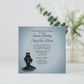 Elegante Lesbische Hochzeitseinladung Einladung (Stehend Vorderseite)