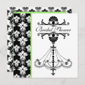 Elegante Leuchter-Brautparty-Einladung Einladung (Vorne/Hinten)