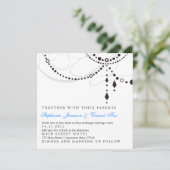 Elegante Leuchter-Einladung Einladung (Stehend Vorderseite)