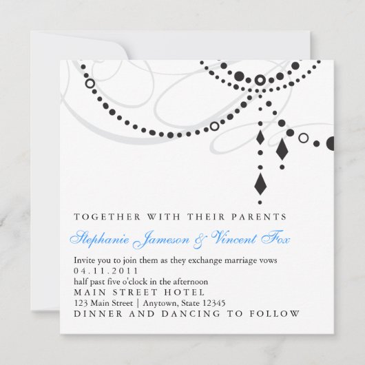 Elegante Leuchter-Einladung Einladung (Vorderseite)