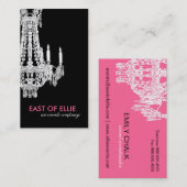 Elegante Leuchter-Visitenkarte Visitenkarte (Vorne/Hinten)