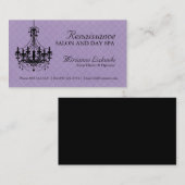 Elegante Leuchter-Visitenkarten Visitenkarte (Vorne/Hinten)